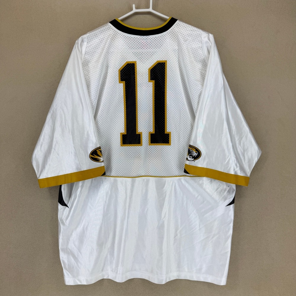 Nike Mizzou Tigers Football Jersey White Black Gold Number 11 XXL Mens - Picture 14 of 16